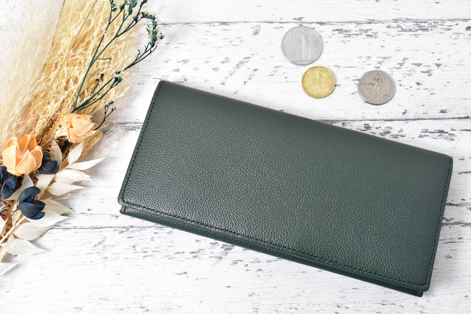 KOBE LEATHER（神戸レザー） 長財布（小銭入れあり）「プレリーギンザ