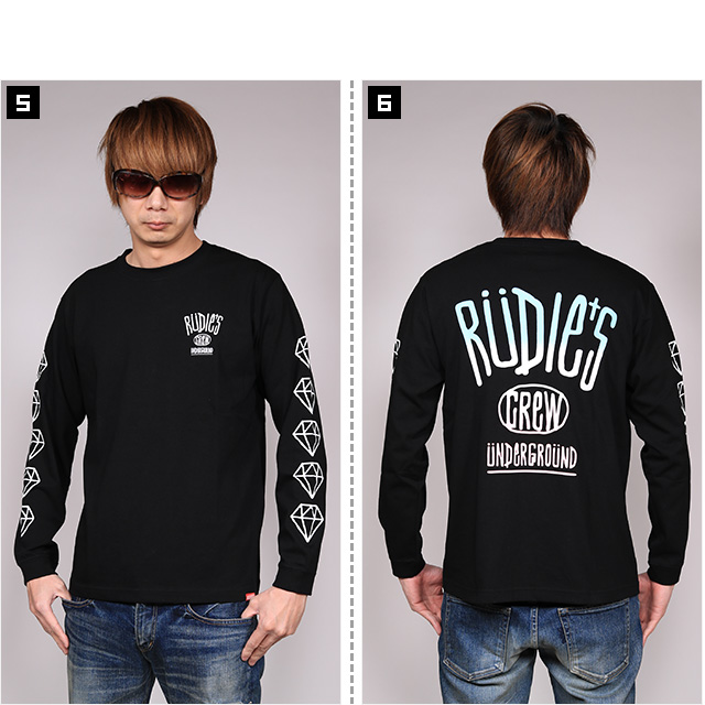 ルーディーズ) RUDIE'S DRAWING LS-T (LS:TEE)(85733-BK) ロンT 長袖 T