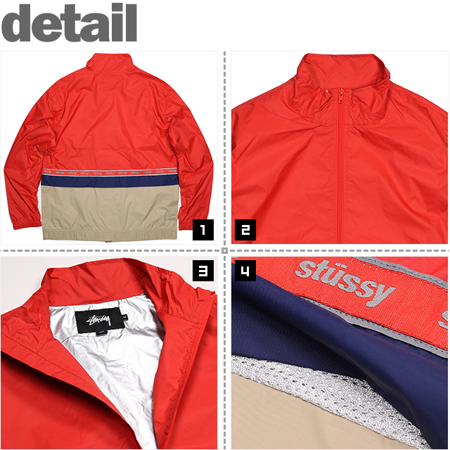 ステューシー) STUSSY NYLON WARM UP JACKET (JACKET)(17F115345-RE