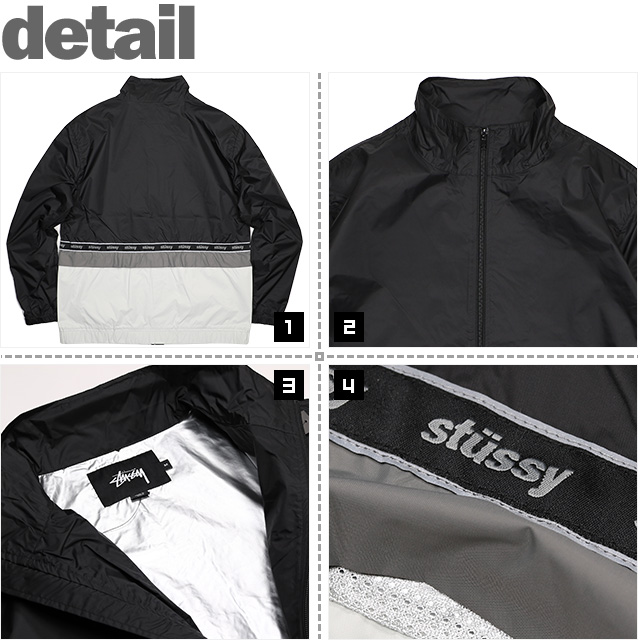 ステューシー) STUSSY NYLON WARM UP JACKET (JACKET)(17F115345-BK