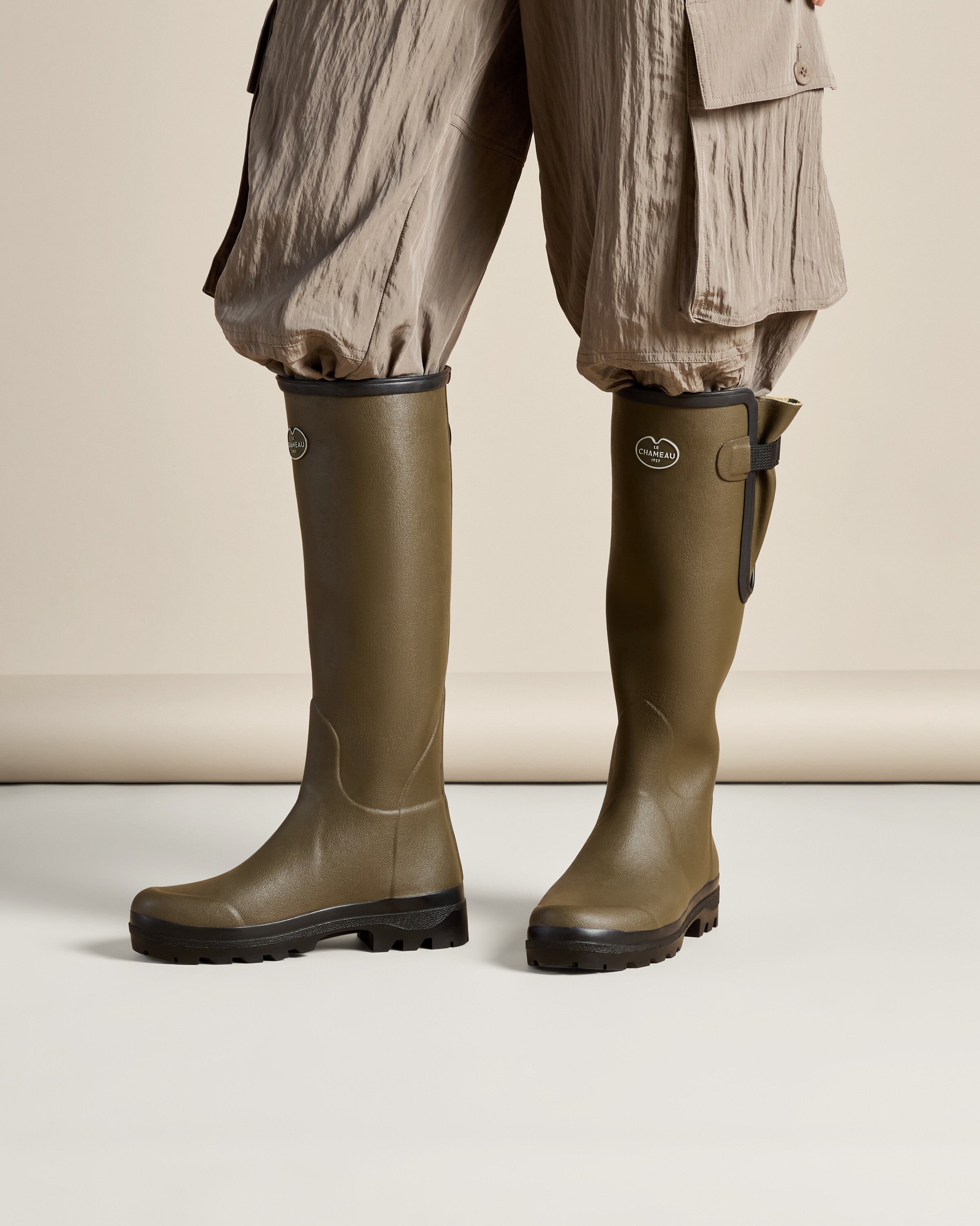 Women's Vierzon Jersey Lined Wellington Boot Green | Le Chameau