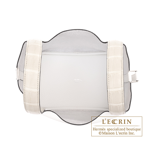 Hermes Picotin Lock Touch bag 18/PM New white/Beton Clemence