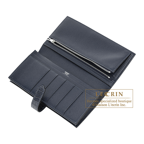 エルメス ベアンスフレ ブルーインディゴ クロコダイル アリゲーター