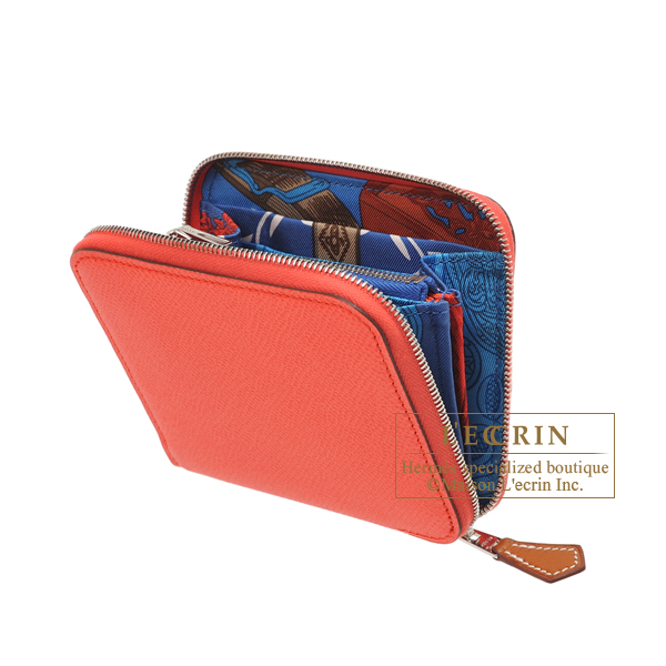 エルメス アザップ シルクイン コンパクト ローズテキサス/ ブルー