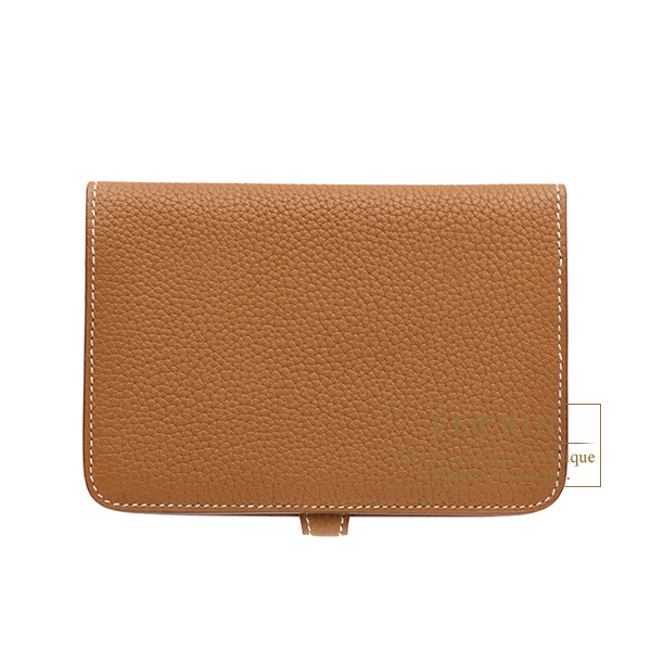 エルメス ドゴンコンパクト ゴールド トゴ シルバー金具 | エルメス