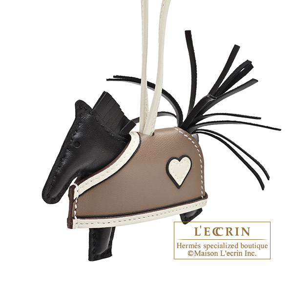 エルメス ロデオチャーム ロベオ・クールPM ブラック/クレ/エトゥープ