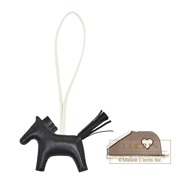 エルメス ロデオチャーム ロベオ・クールPM ブラック/クレ/エトゥープ