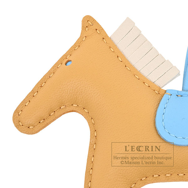 エルメス ロデオチャームPM パイユ/クレ/セレスト アニョーミロ