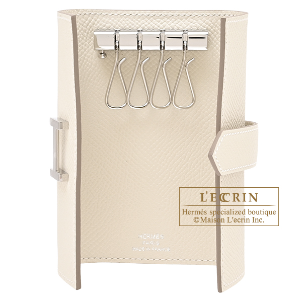 エルメス ベアンキーケース/4連 クレ ヴォーエプソン シルバー金具