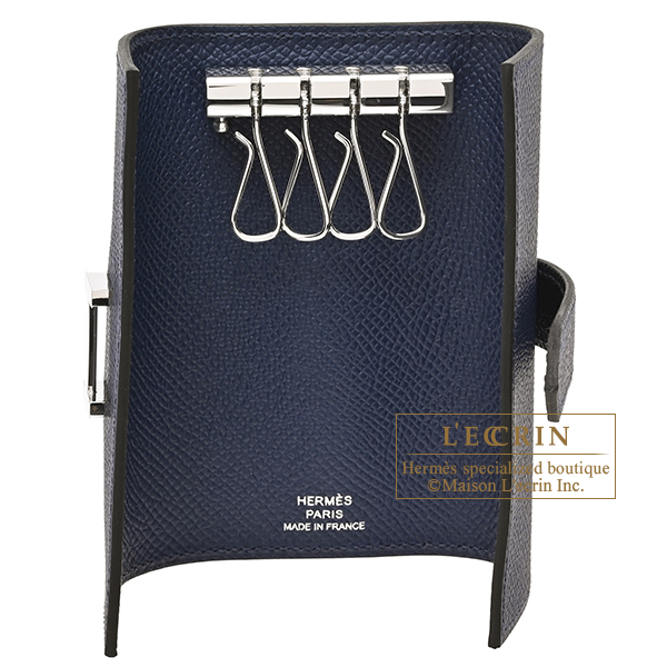 エルメス ベアンキーケース/4連 ブルーネイビー ヴォーエプソン