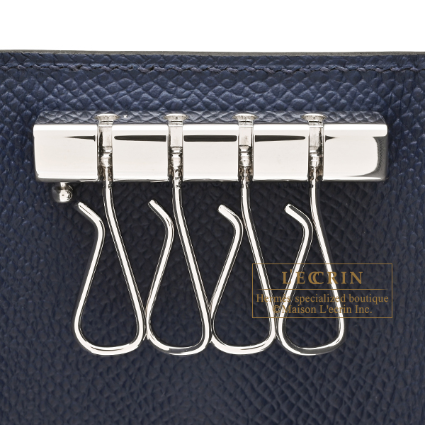 エルメス ベアンキーケース/4連 ブルーネイビー ヴォーエプソン