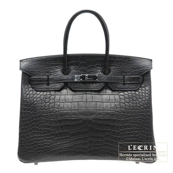 エルメス ソーブラック バーキン35 ブラック クロコダイル