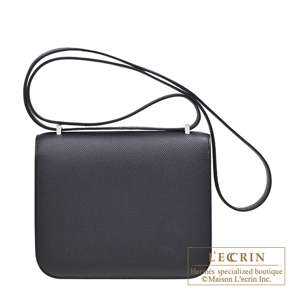 エルメス コンスタンスミニ ミラー ブラック ヴォーエプソン シルバー