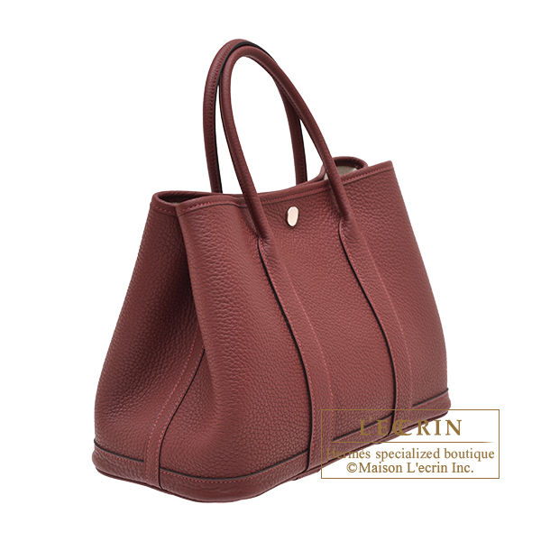 エルメス ガーデンパーティ30/TPM ルージュアッシュ ネゴンダ シルバー