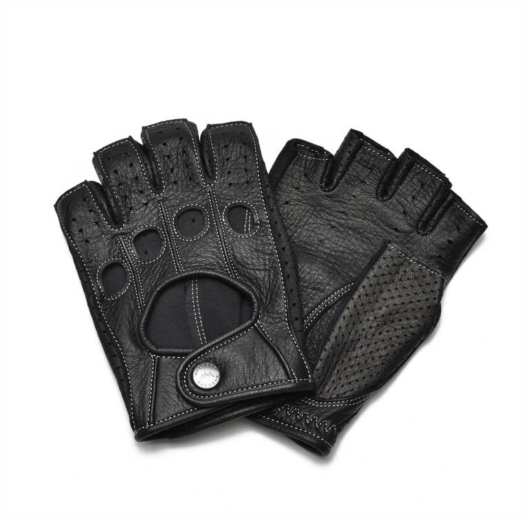 CACAZAN（カカザン）Driving Gloves / DDR-070 Black/Silverステッチ