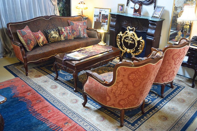 パレスアームチェア(ラルフローレンNY生地)｜インテリアギャラリーレノン