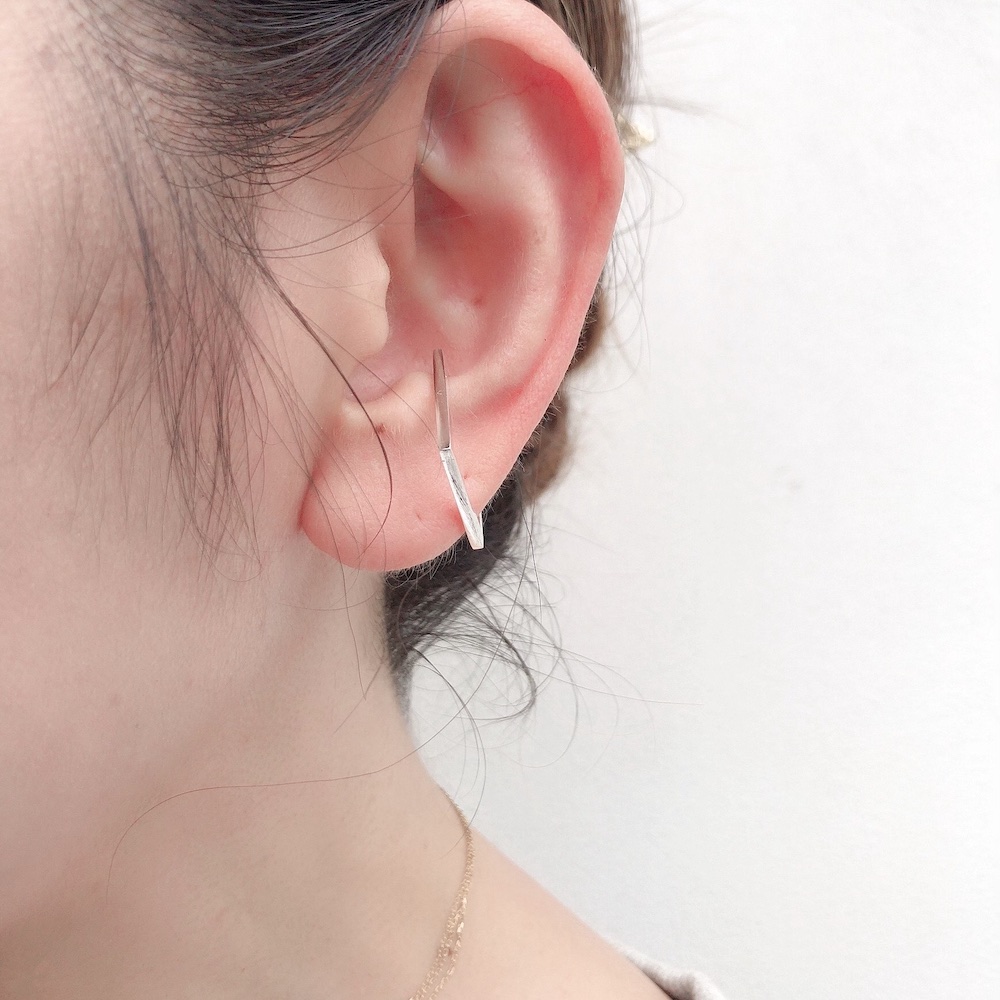 Dieu 39 Square Hoop Ear cuff Silver925/デュー スクエア フープ