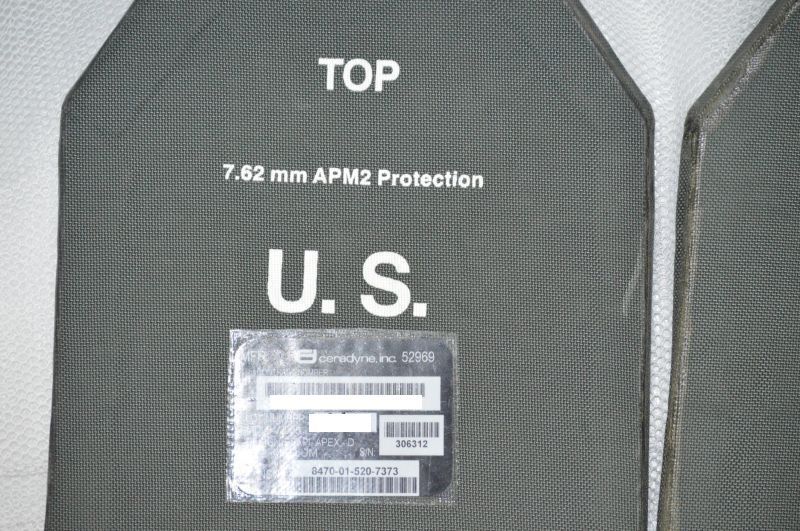米軍実物,STRIKE FACE E-SAPI 7.62mm アーマープレート MEDIUM