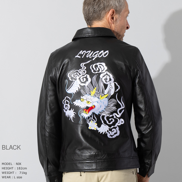 Liugoo Leathers 本革 レザースカジャン メンズ リューグーレザーズ