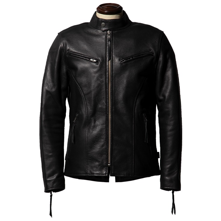 Liugoo Leathers 本革 プロテクター付シングルライダースジャケット
