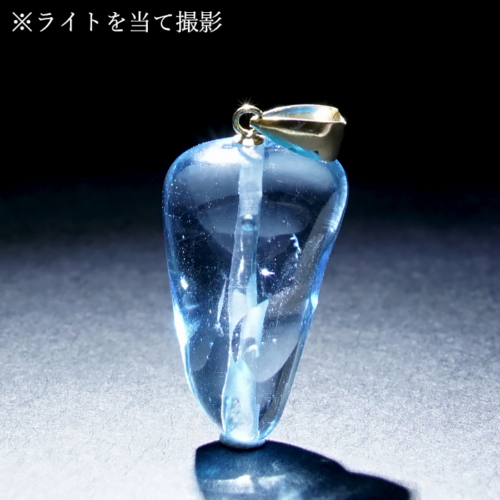 高品質 11月誕生石 トパーズ 濃色 ブルー 透明度 18金 知的 希望 友情