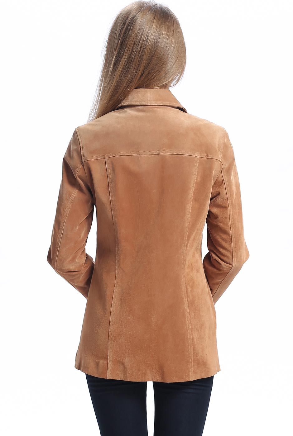 BGSD Women Anna Suede Leather Car Coat – Luxury Lane
