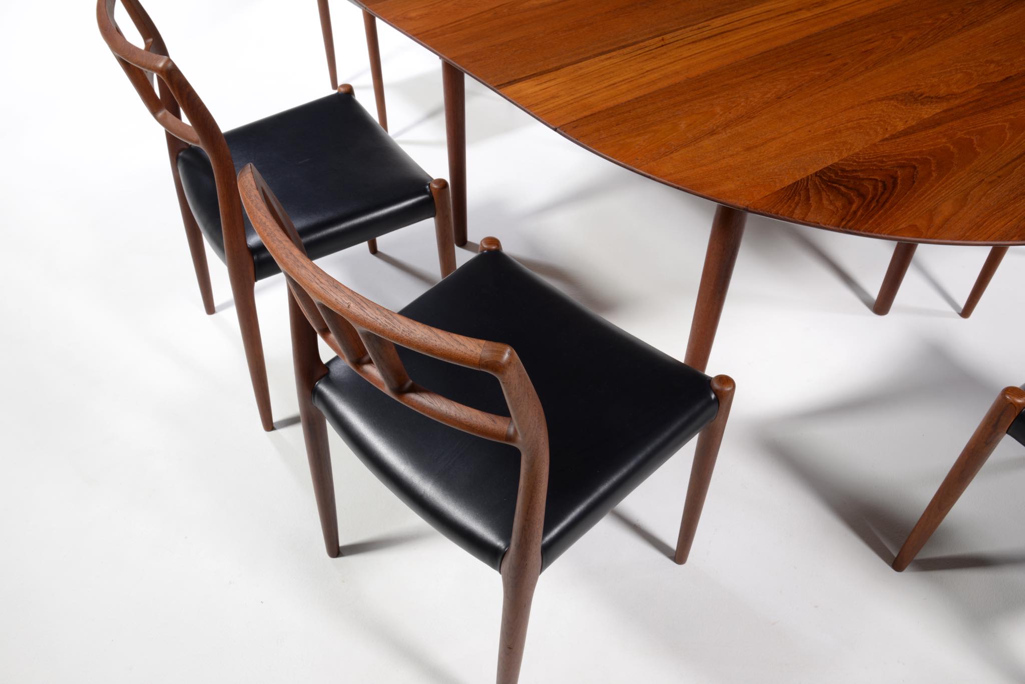 N.O. Møller / J.L. Møller set of “Model 79” Dining chair in Teak