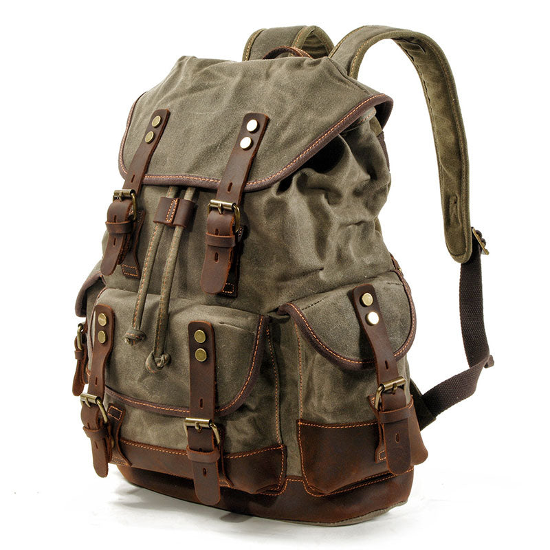 Waxed Canvas Backpack Rucksack For Men and Women – Luke Case