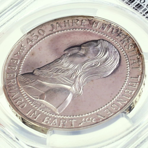 ドイツ 1927年F 5ライヒマルク プルーフ銀貨 テュービンゲン大学450