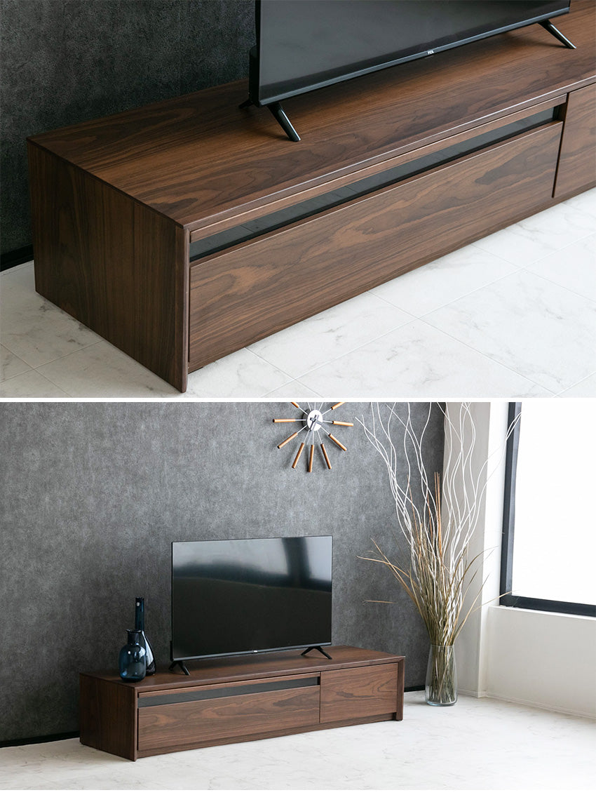 lushroom テレビボード テレビ台 ナチュラル 突板 ブラウン 高級感