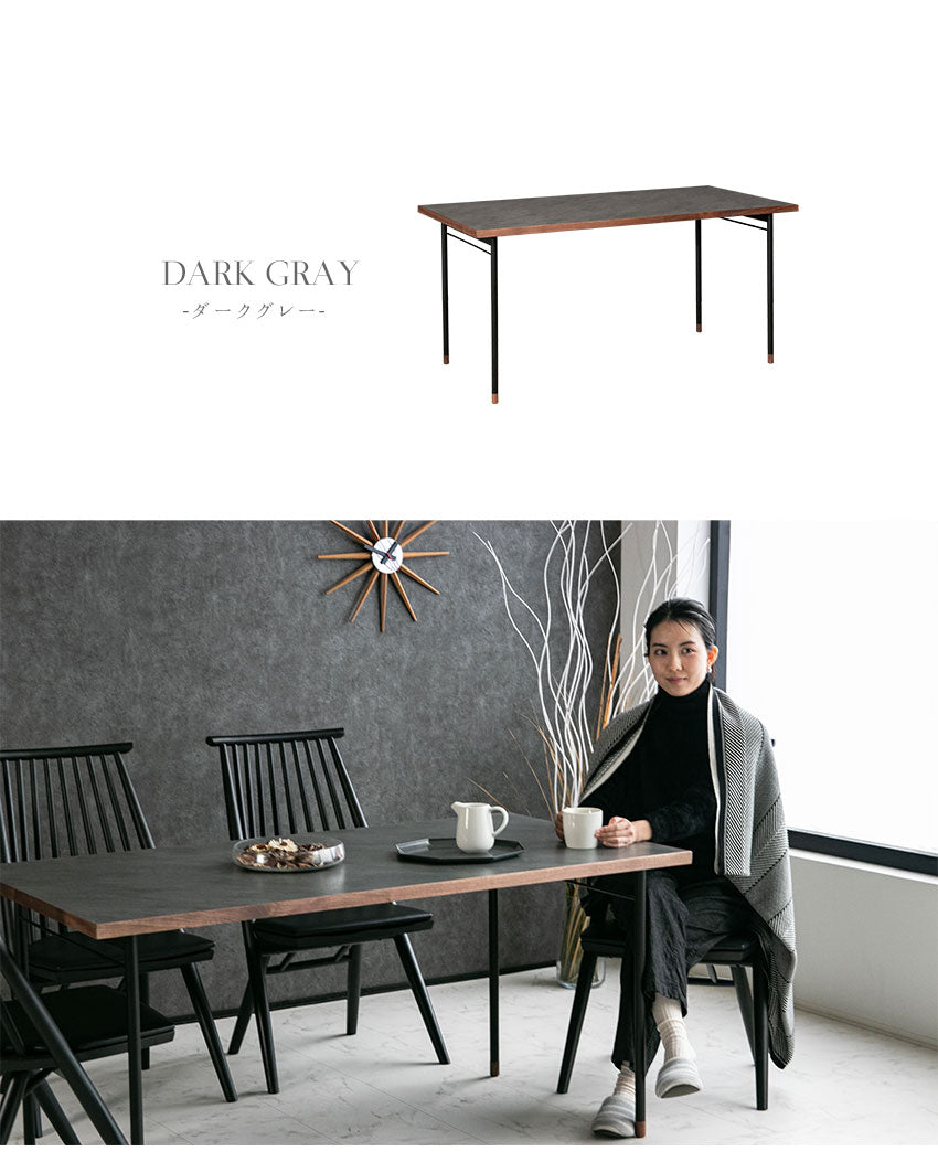 lushroom ダイニングテーブル 大理石柄 メラミンボード 4人掛け