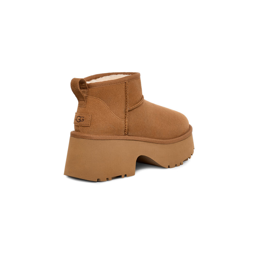 UGG CLASSIC ULTRA MINI NEW HEIGHTS CHESTNUT - WOMENS - Lamey