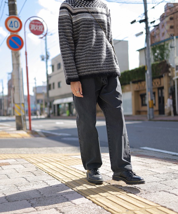 HATSKI/ハツキ Wide Tapered Denim - Black【MAPSのスペシャル