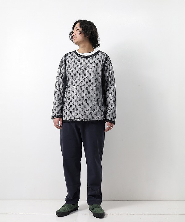 ニードルズ/Needles L/S U-Neck Tee - Floral Raschel Lace[カットソー