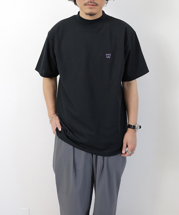Needles/ニードルズ S/S Mock Neck Tee - Poly Pique [カットソー・T
