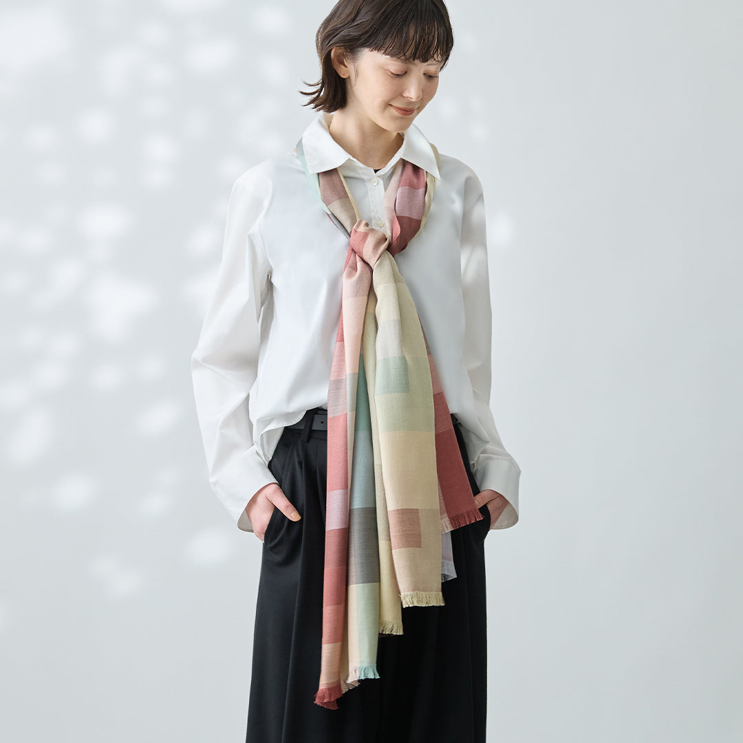 Block Check Silk Stole – マザーハウス 公式サイト