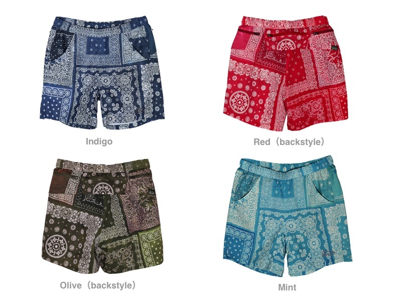 短パンの季節。ラナーのビンテージバンダナ柄ショーツコーデ