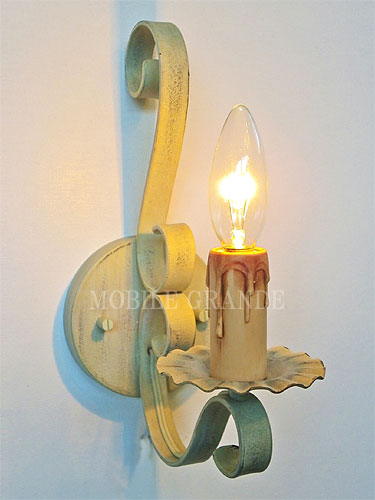 アンティークスタイル アイアン ウォールランプ 1灯 ブラック