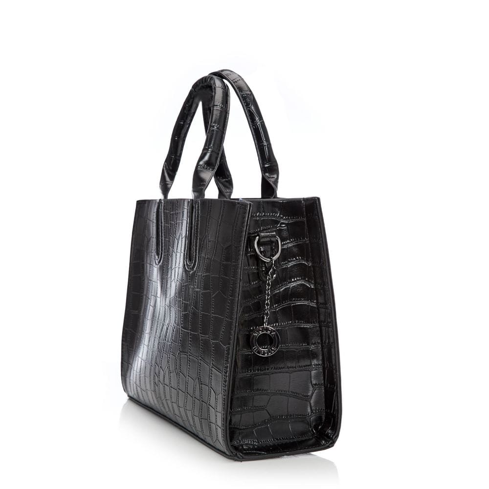 Zolabag Black Patent Mocc Croc - Bags from Moda in Pelle UK