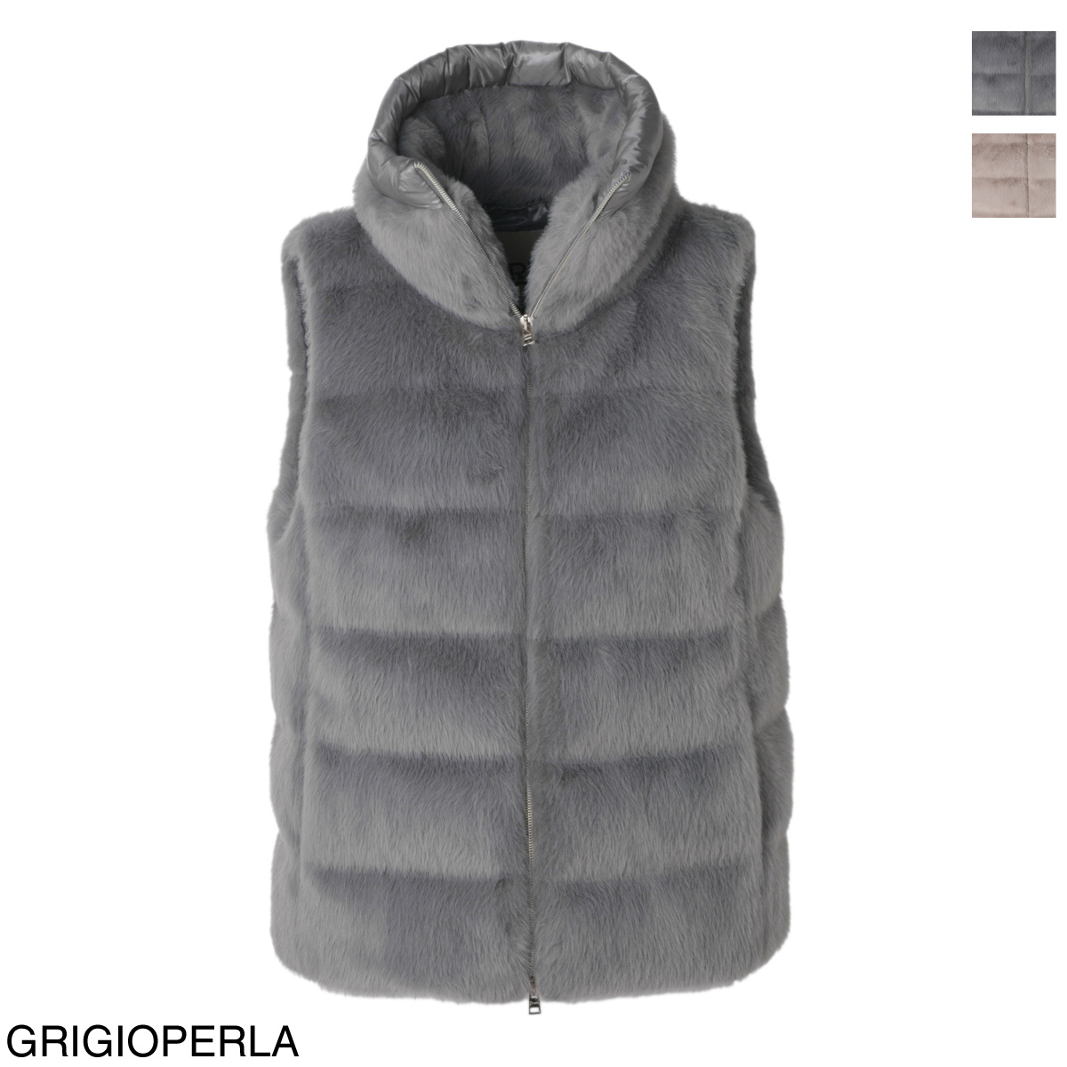 ヘルノ HERNO ダウンベスト 38サイズ(38 GRIGIOPERLA): モダンブルー