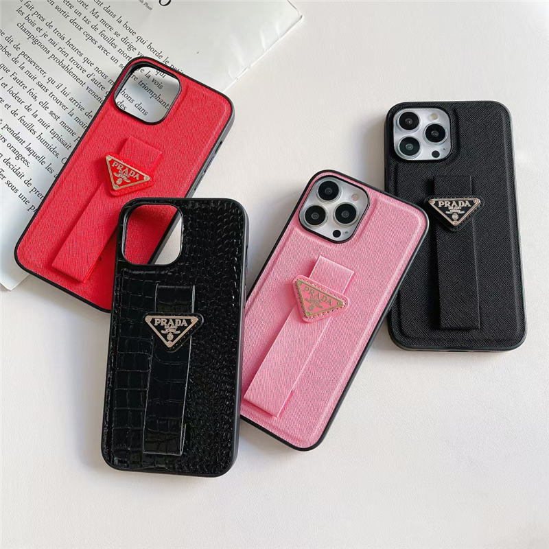 プラダ アイフォンケース 16/15/15pro バンド付き prada風 iphone14