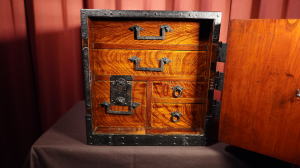 時代箪笥163山形庄内地方兜金具船箪笥懸け硯箱 木庵田中