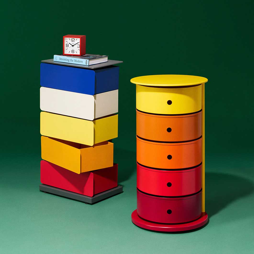 5-ドロワー ラウンド ピボット キャビネット：ホーム