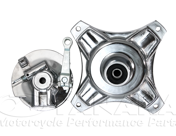 1270wダックス DAX用 ドラムブレーキ 4本スポークフロントハブ メッキ