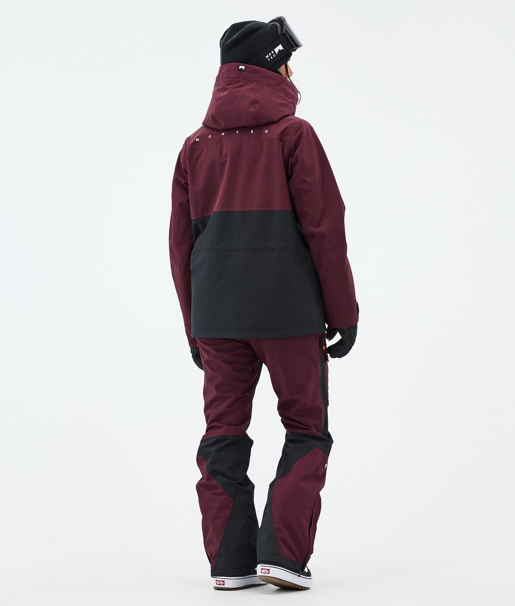 Montec Doom W Snowboard Jacket Women Burgundy/Black | Montecwear.com