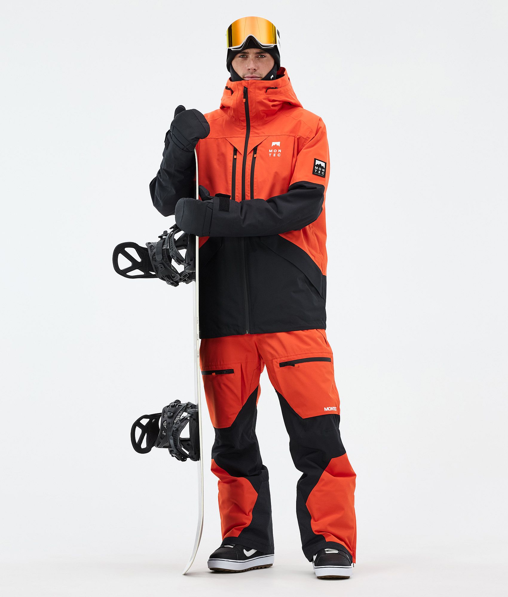 Montec Arch Snowboard Pants Men Orange/Black | Montecwear.com