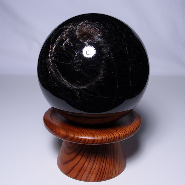 G1151T 黒水晶玉（モリオン玉） 水晶丸玉 水晶天然石専門店ムーン