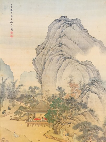 福田半香 蘭亭曲水図｜古美術・掛け軸の販売・買取・鑑定-松本松栄堂