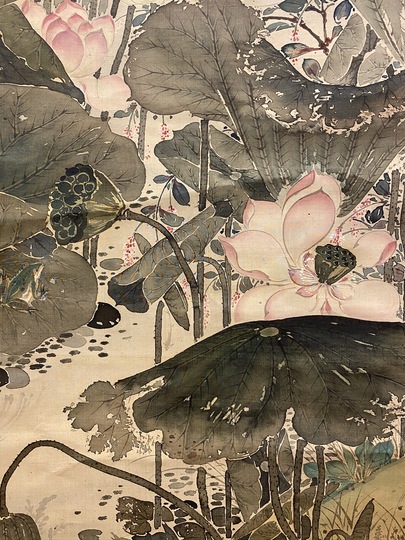 中林竹洞 蓮図｜古美術・掛け軸の販売・買取・鑑定-松本松栄堂