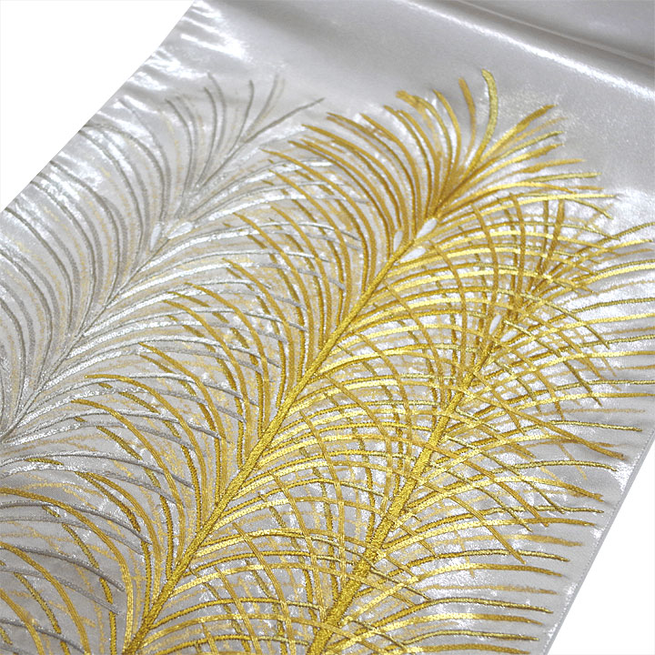 金駒刺繍 引箔袋帯【モダンな植物】 [241021-kinho-43] - ￥126,500